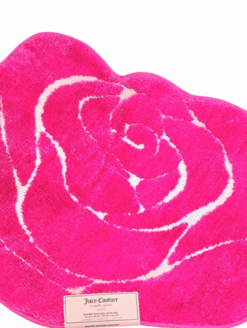 Juicy Couture Home Rose-Shaped Machine Washable Bath Rug